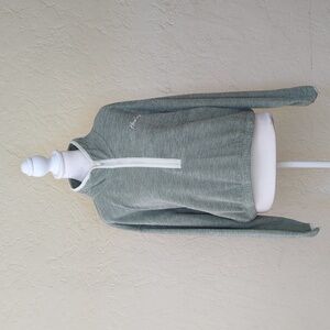 Hurley Green Polar Fleece 1/2 Zip Cropped Pullover Sweatshirt Size Medium